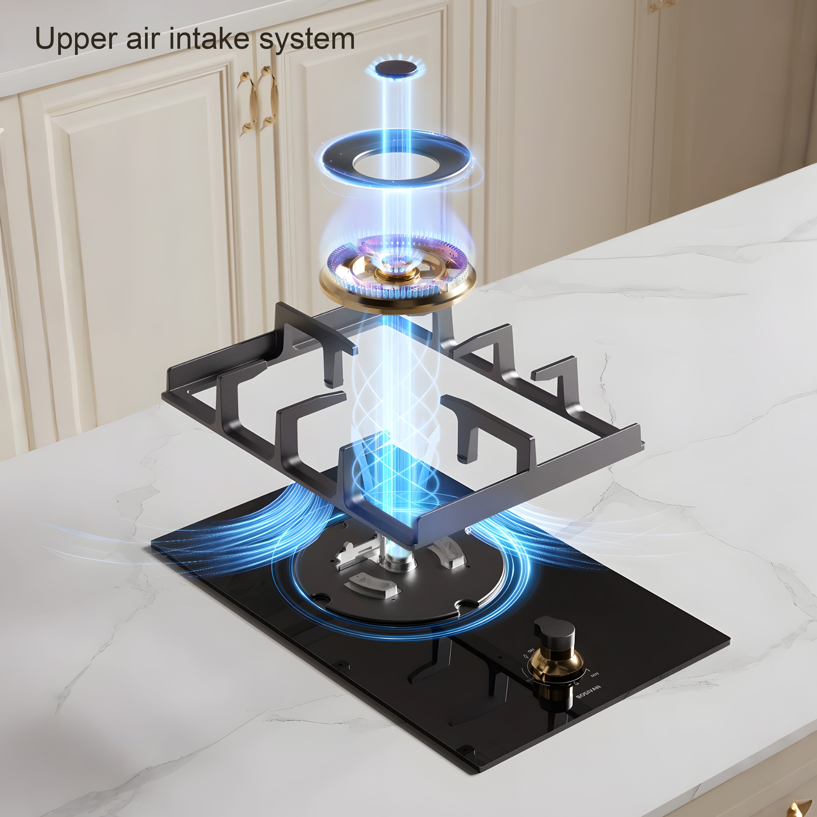 30 in. Gas Cooktop with Single Burner, Gas-Electric Combo