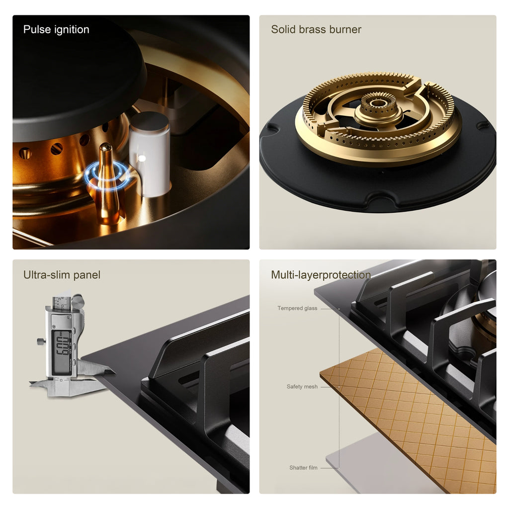30 in. Gas Cooktop with Single Burner, Gas-Electric Combo