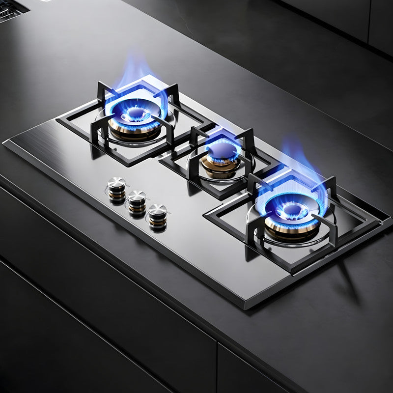 36 in. Gas cooktop with 3-Burner , Stainless Steel, Timer