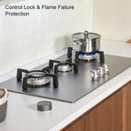 30 in. Gas Cooktop Stainless Steel with 3-Burner, Timer, High Power