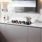 30 in. Gas Cooktop with 3-Burner, Stainless Steel , Timer, High Heat, Dual Fuel Natural Gas & LP Gas