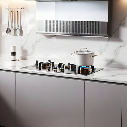 30 in. Gas Cooktop with 3-Burner, Stainless Steel , Timer, High Heat, Dual Fuel Natural Gas & LP Gas