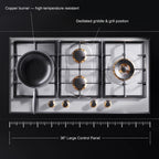 36 in. gas cooktop with 4-Burner, Stainless Steel, High Power