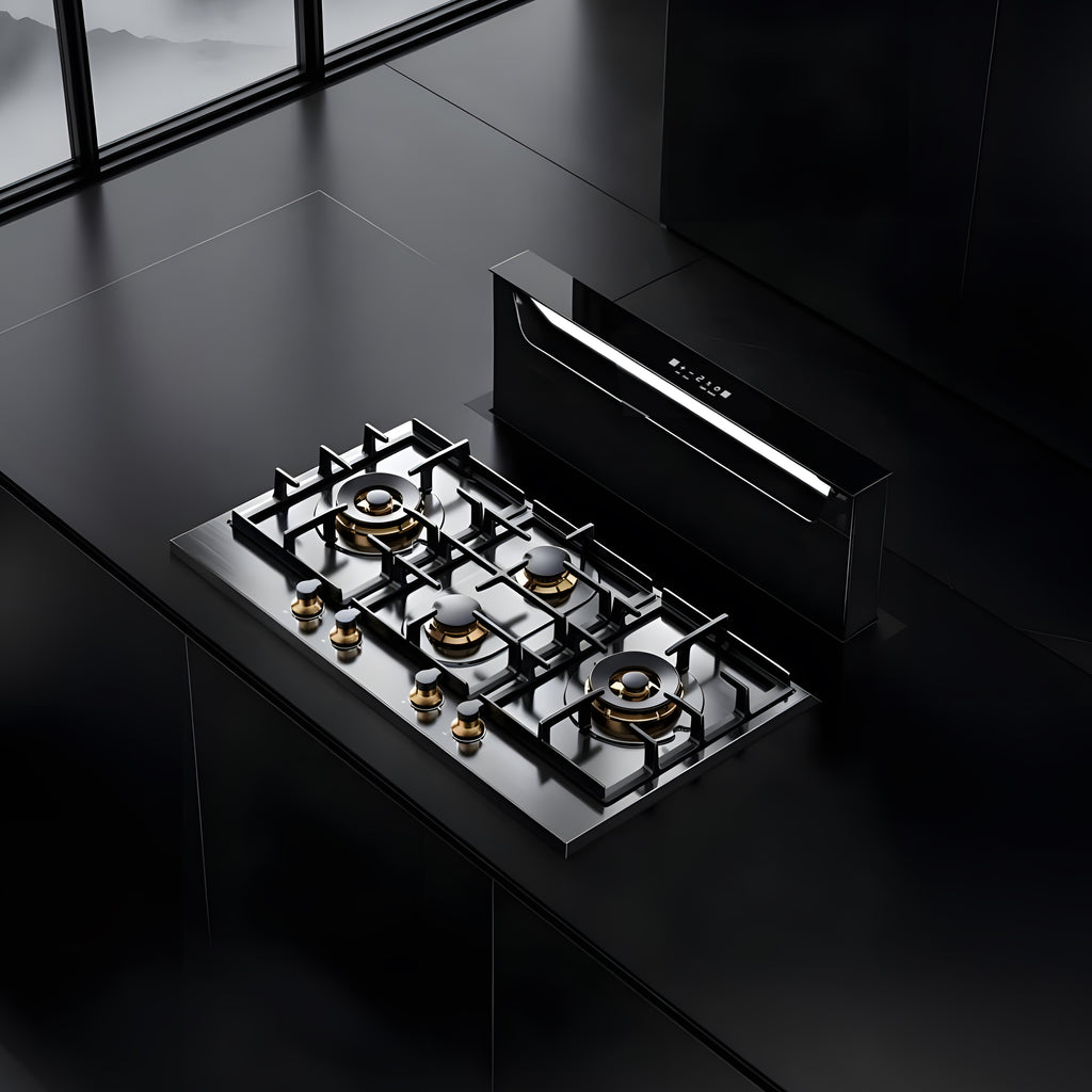 36 in. gas cooktop with 4-Burner, Stainless Steel, High Power