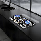 36 in. gas cooktop with 4-Burner, Stainless Steel, High Power