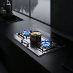36 in. Gas Cooktop with 3-Burner , 2 Gas Burners & 1 Electric Burner, Dual Fuel Built-in Stove for Household Use