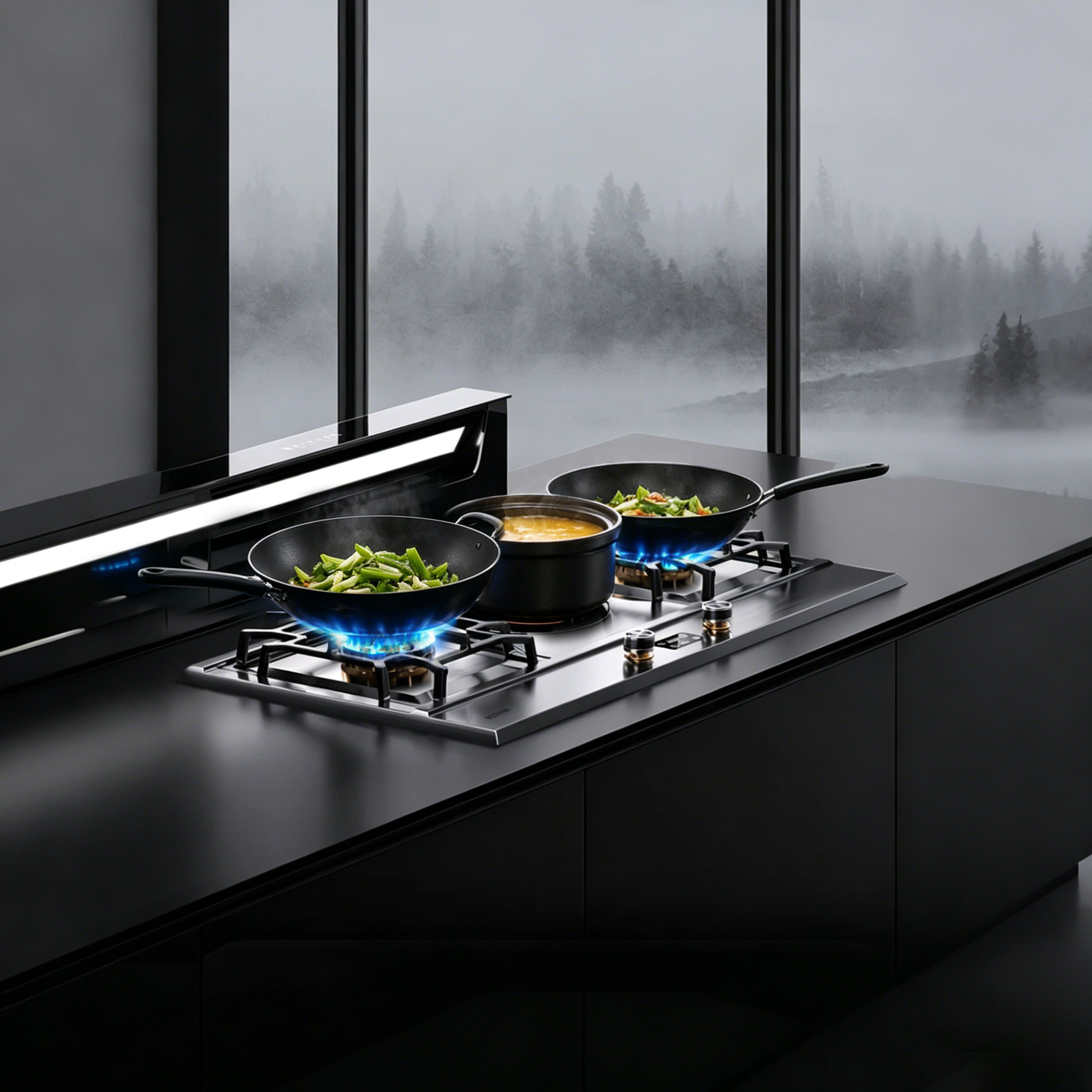 36 in. Gas Cooktop with 3-Burner , 2 Gas Burners & 1 Electric Burner, Dual Fuel Built-in Stove for Household Use