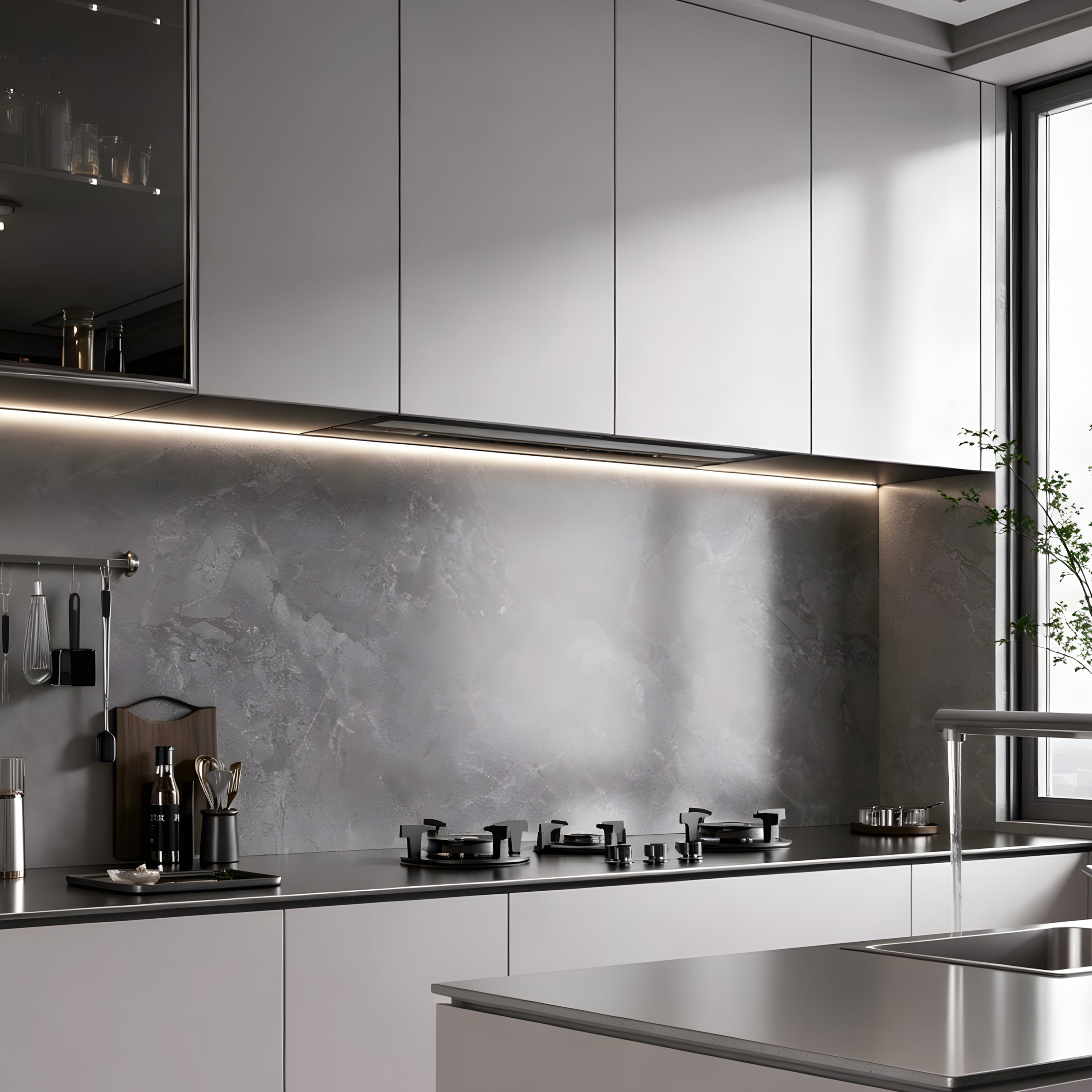 36 in. 1060 CFM Hidden Side Range Hood, Automatic Lift Up, Powerful Suction, Residential Kitchen Ventilation