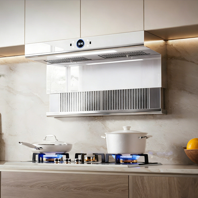 36 in. 920 CFM Ducted Range Hood, Top & Side Dual Suction, Automatic Lift Up Design, Powerful Kitchen Ventilation