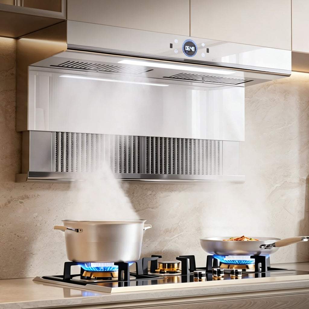 36 in. 920 CFM Ducted Range Hood, Top & Side Dual Suction, Automatic Lift Up Design, Powerful Kitchen Ventilation