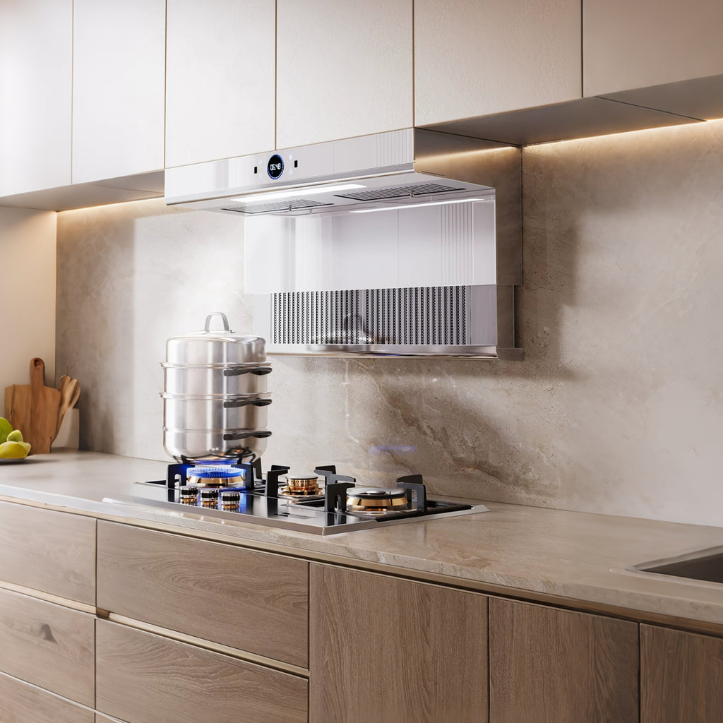 36 in. 920 CFM Ducted Range Hood, Top & Side Dual Suction, Automatic Lift Up Design, Powerful Kitchen Ventilation
