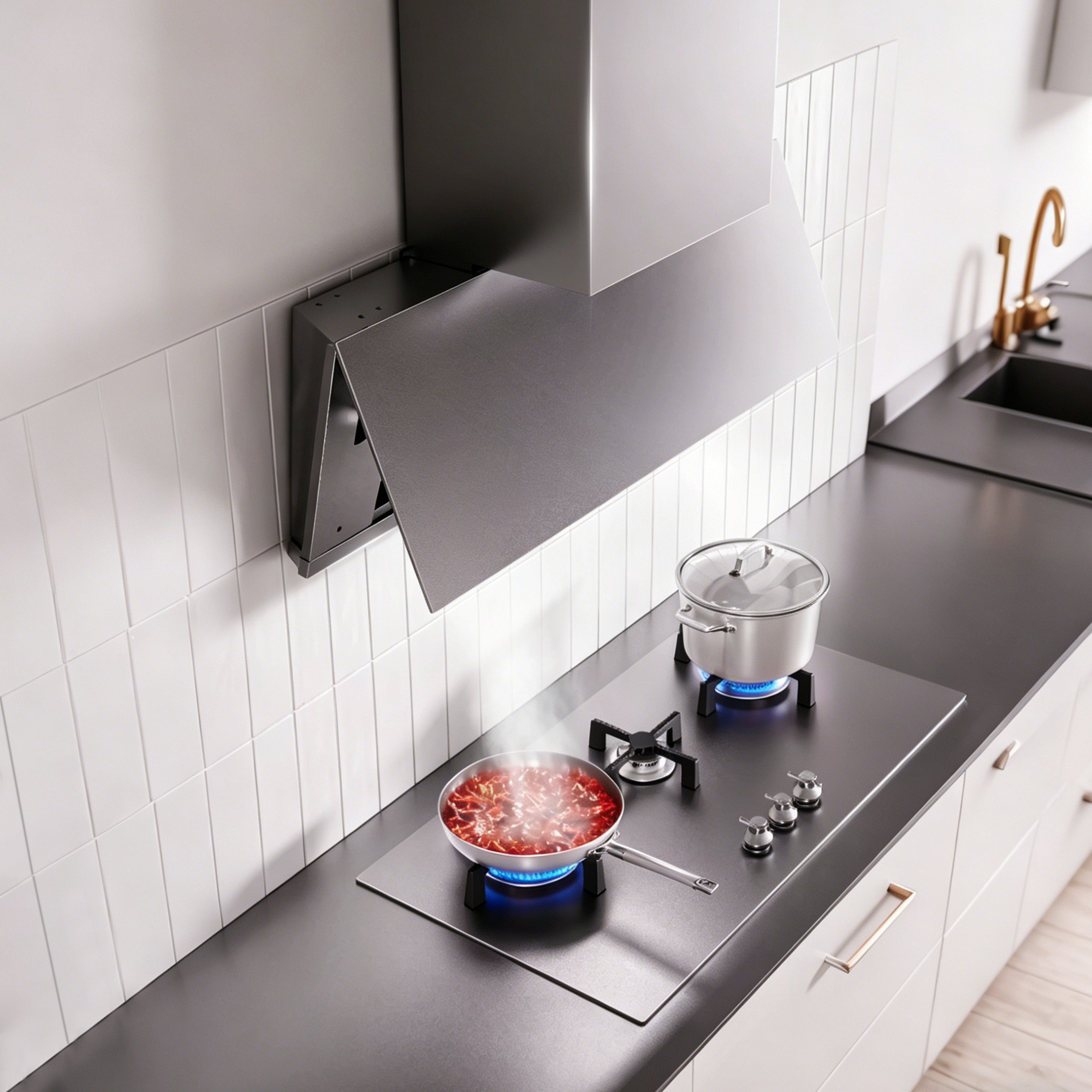 36 in. 1060 CFM Ducted Wall Mount  Range Hood in Stainless Steel with Auto Open/Close, Ultra-Thin Design
