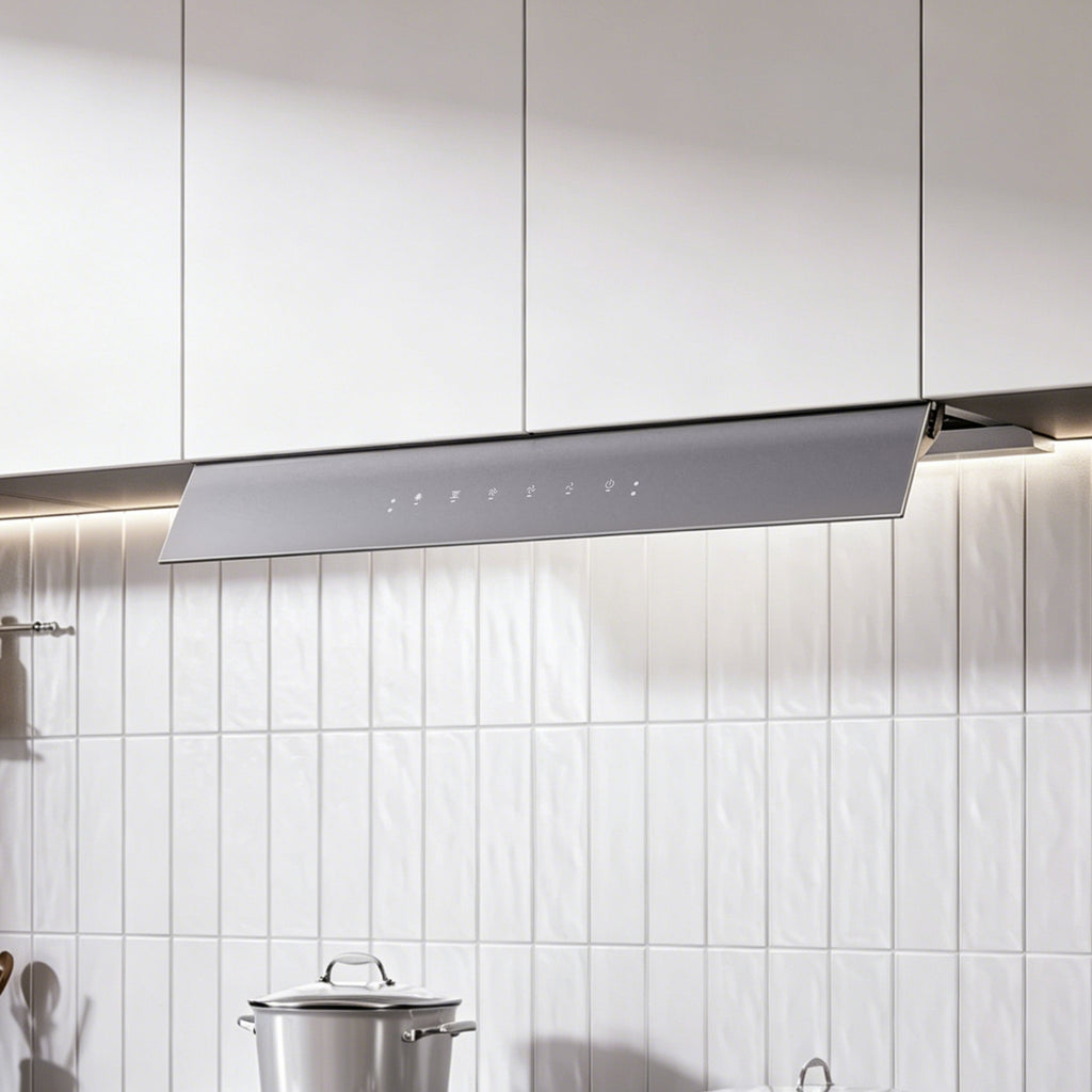 36 in. 1060 CFM Ducted Insert Range Hood, Ultra Slim Hidden Ceiling Mount Stainless Steel Range Hood with DC Inverter & Auto Self-Clean
