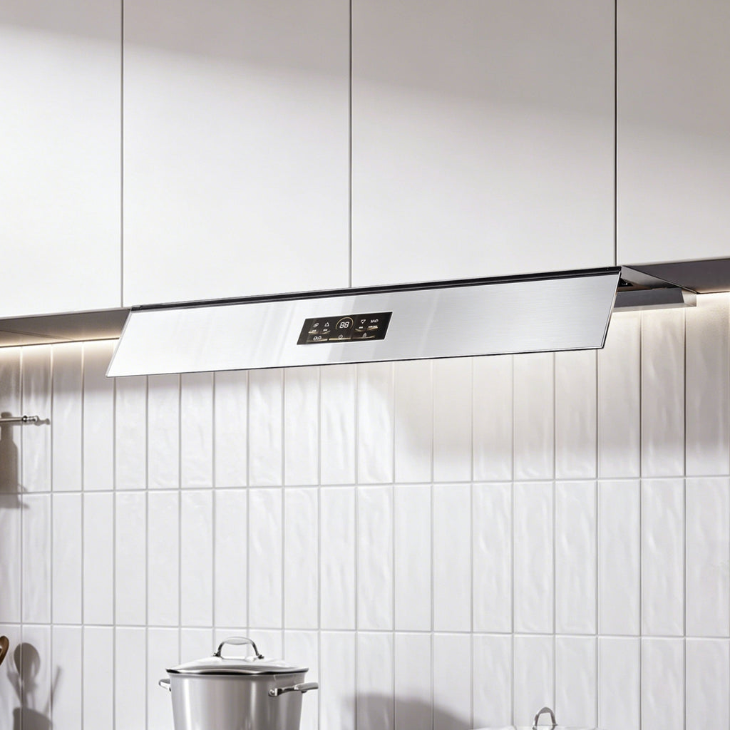 36 in. 1060 CFM Ducted Insert Range Hood, Ultra Slim Hidden Ceiling Mount Stainless Steel Range Hood with DC Inverter & Auto Self-Clean